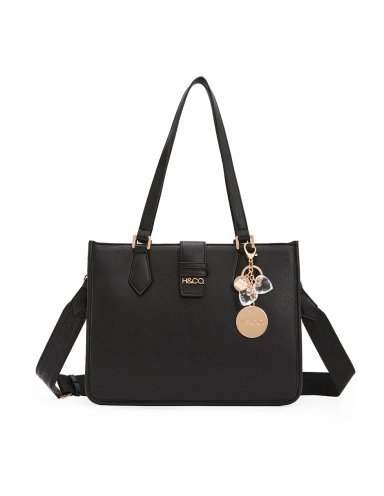 BOLSO TOTE H&CO. LEA 8171 NEGRO - 1