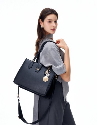 BOLSO TOTE H&CO. LEA 8171 NEGRO - 5