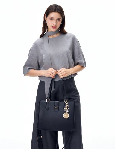 BOLSO TOTE H&CO. LEA 8171 NEGRO - 6