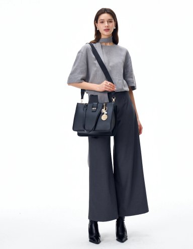BOLSO TOTE H&CO. LEA 8171 NEGRO - 8