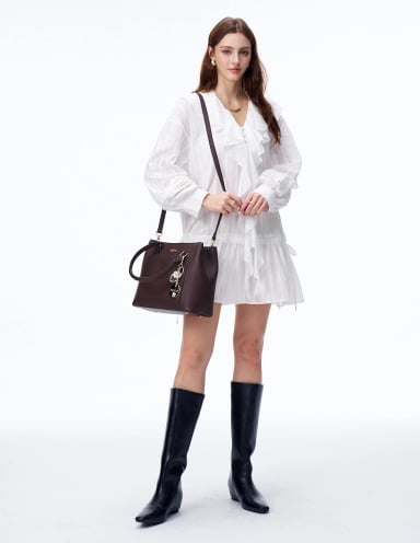 BOLSO TOTE H&CO. MYA 8199 CAFÉ - 8