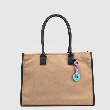 BOLSO BUBBA BAGS BEIGE SUEDE - 1
