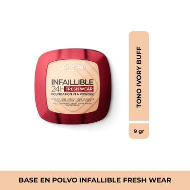 BASE LOREAL PARIS EN POLVO INFALLIBLE 24H FRESH WEAR IVORY BUFF 9GR - 1