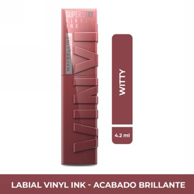 LABIAL MAYBELLINE LÍQUIDO NY VINYL INK WITTY 40 - 1