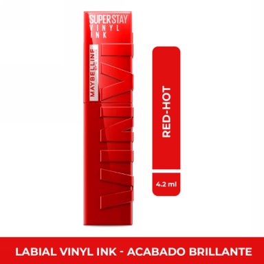 LABIAL MAYBELLINE LÍQUIDO NY VINYL INK RED HOT 25 - 1