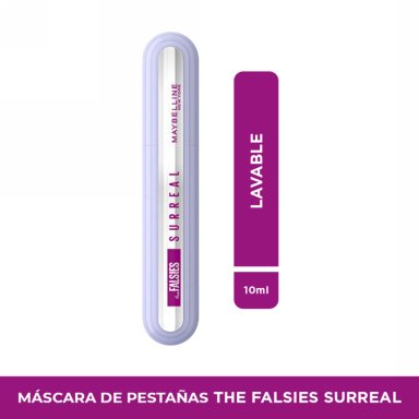 MÁSCARA DE PESTAÑAS MAYBELLINE NY FALSIES SURREAL WSH VERY BLACK - 1