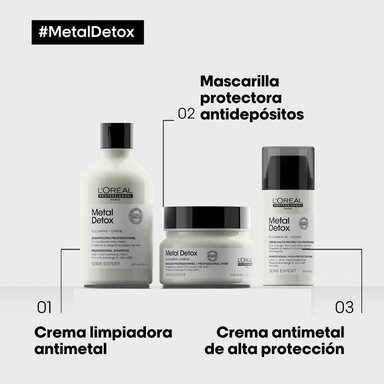 TERMOPROTECTOR EN CREMA PARA PEINAR METAL DETOX PARA TODO TIPO DE CABELLO LOREAL PROFESSIONNEL 100ML - 8
