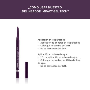 DELINEADOR DE OJOS CLINIQUE HIGH IMPACT GEL TECH EYELINER EN EL TONO SPARKLING AMETHYST - 2