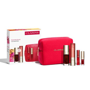 SET CLARINS LIP ESSENTIALS: LIP COMFORT OIL 7 ML + LIP OIL BALM 2.9 GR + MINIS - 1