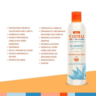 SPRAY ACONDICIONADOR CANTU WEIGHTLESS SMOOTHING LEAVE-IN - 3