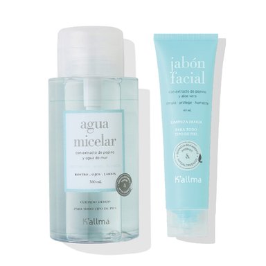 PACK KALLMA LIMPIEZA FACIAL (AGUA MICELAR + JABON) - 1