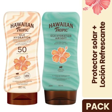 PACK HAWAIIAN TROPIC SILK HYDRATION SPF50 180 ML + SILK HYDRATION AIR SOFT GEL - 1