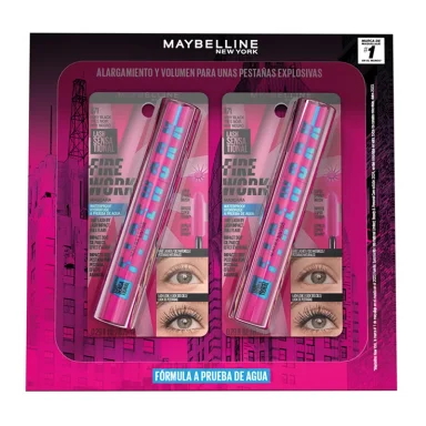 PACK MAYBELLINE 2 MÁSCARAS DE PESTAÑAS FIREWORK WATERPROOF - 1