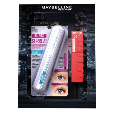 PACK MAYBELLINE MÁSCARA FALSIES SURREAL WATERPROOF + LABIAL LÍQUIDO VINYL INK ROYAL - 1