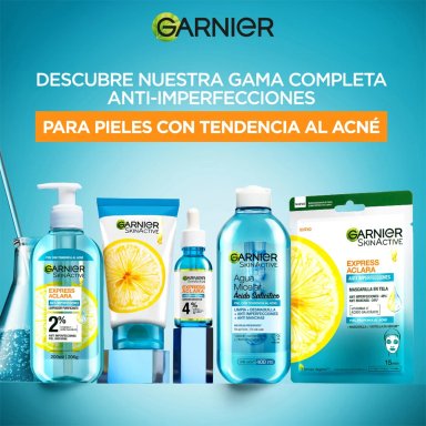 GEL LIMPIADOR FACIAL EXPRESS ACLARA ANTI IMPERFECCIONES GARNIER 200 ML - 6