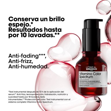 SET LOREAL PROFESSIONNEL VITAMINO COLOR SPECTRUM: SHAMPOO 300ML + SERUM 50ML + REGALO TERMO - 5