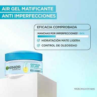 RUTINA ANTI IMPERFECCIONES GARNIER SERUM + CREMA GEL + PROTECTOR SUPER UV - 5