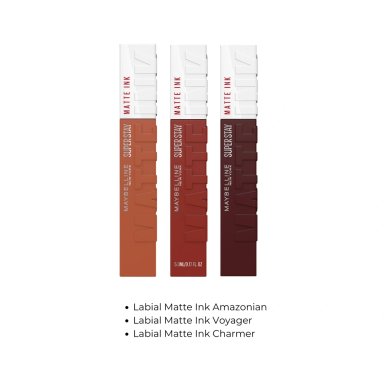 TRIO MAYBELLINE MATTE INK AMAZONIAN + VOYAGER + RULER - 2