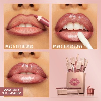 TRIO LABIALES NUDES MAYBELLINE LIFTER LINER PEAKING + TEDDY TINT 15 SKINNYDIP + LIFTER GLOSS STONE - 15