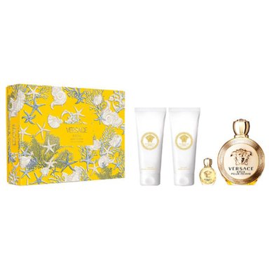 PERFUME VERSACE EROS POUR FEMME MUJER EDP 100 ML + GEL DE DUCHA + LOCIÓN + EDP 5 ML - 1