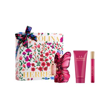SET CAROLINA HERRERA LA BOMBA MUJER EDP 80 ML + BODY LOTION 100ML + MINI SPRAY 10 ML - 1