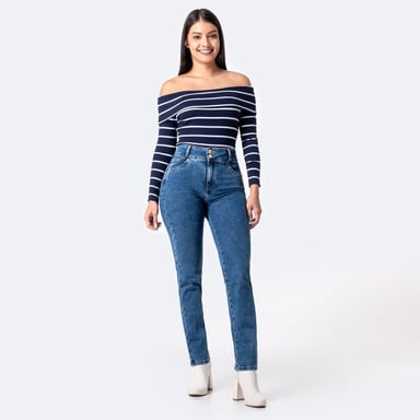 JEANS RECTO MUJER PIONIER LARISSA - 2