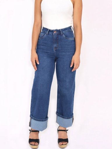 JEAN STRAIGHT MUJER KAYRA POBLET PERFECT FIT ALGODÓN - 1