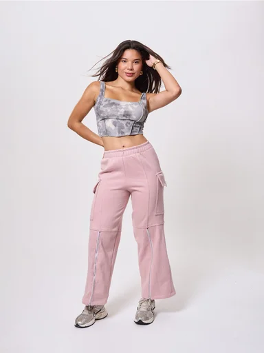 PANTALÓN DE BUZO MUJER ALEJANDRA BAIGORRIA CARGO CIERRE - 1