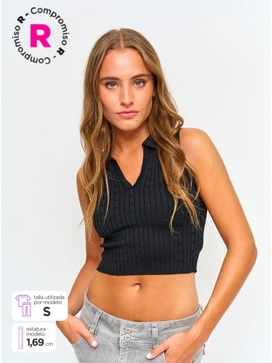 POLO SIN MANGAS MUJER INDEX TRENZA - 1