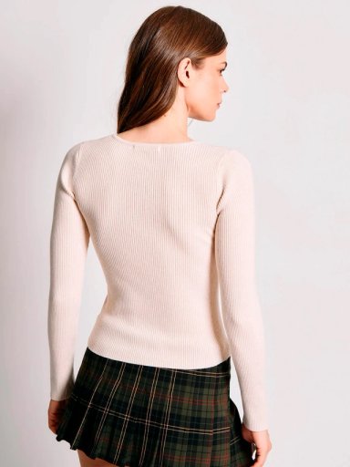 SWEATER MANGA LARGA MUJER INDEX RIB - 2