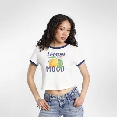 POLO CROP MANGA CORTA MUJER KANSAS ESTAMPADO - 1