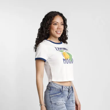 POLO CROP MANGA CORTA MUJER KANSAS ESTAMPADO - 2