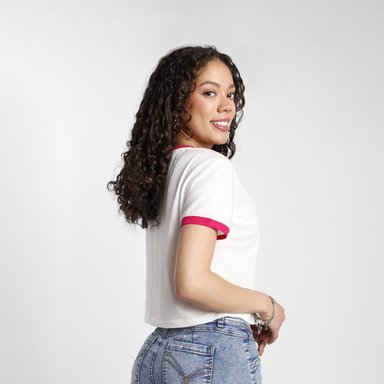 POLO CROP MANGA CORTA MUJER KANSAS ESTAMPADO - 3