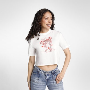 POLO CROP MANGA CORTA MUJER KANSAS OVERSIZE ESTAMPADO - 1
