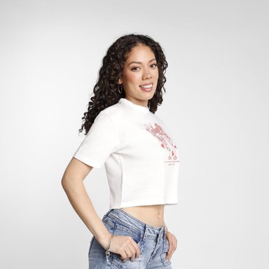 POLO CROP MANGA CORTA MUJER KANSAS OVERSIZE ESTAMPADO - 2