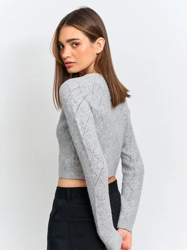 CARDIGAN MUJER INDEX CALADO - 2