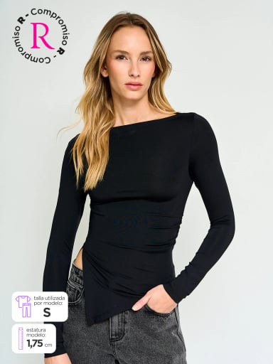 POLO MANGA LARGA MUJER INDEX ASIMETRIC - 1