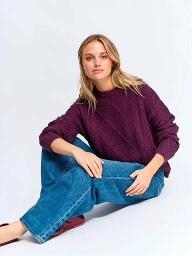 SWEATER MUJER INDEX CABLES - 4
