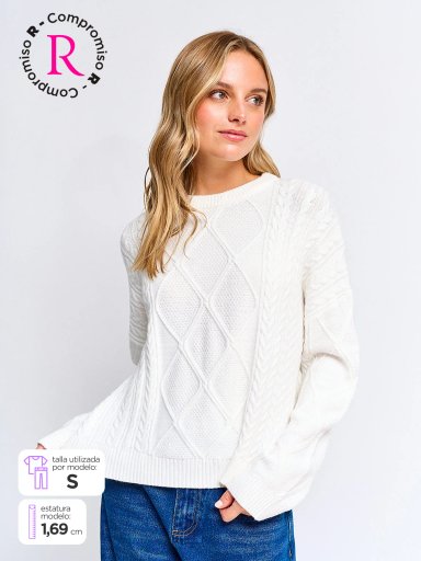 SWEATER MUJER INDEX CABLES - 1