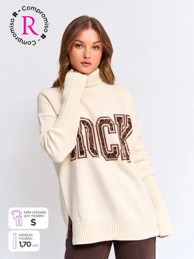 SWEATER MUJER BARBADOS FRASE - 1