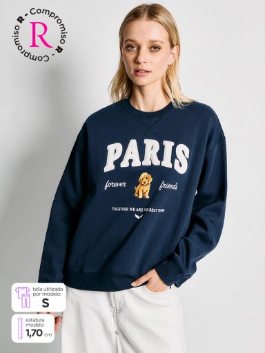 POLERA MANGA LARGA ALGODÓN MUJER INDEX PARCHE - 1