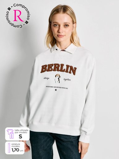 POLERA MANGA LARGA ALGODÓN MUJER INDEX PARCHE - 1