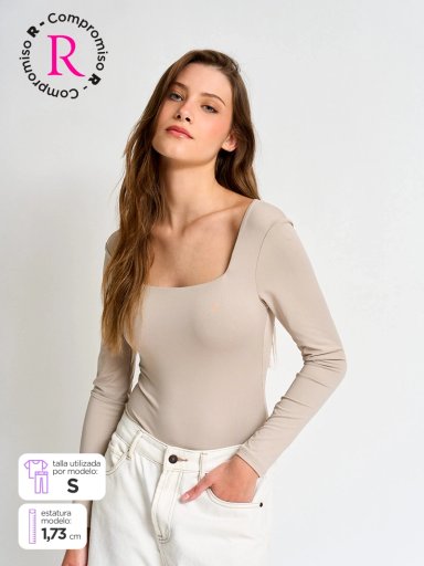 POLO MANGA LARGA MUJER INDEX CUADRA - 1