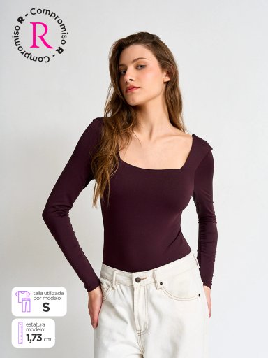 POLO MANGA LARGA MUJER INDEX CUADRA - 1