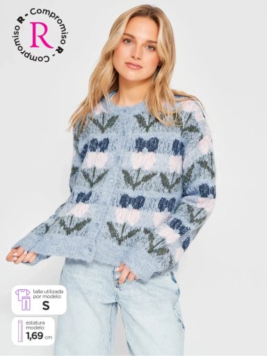 CARDIGAN MUJER INDEX FLOR - 1