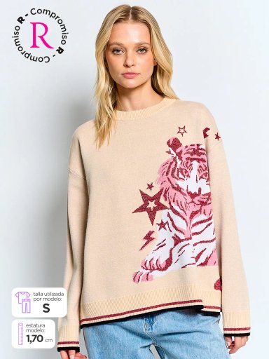 SWEATER MUJER BARBADOS TIGRE - 1