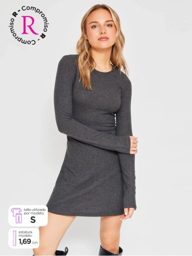 VESTIDO CORTO MUJER INDEX FRUNCE - 1