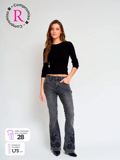 JEANS ALGODÓN REGULAR MUJER INDEX BORDA - 1