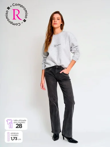 JEANS ALGODÓN REGULAR MUJER INDEX BORDE - 1
