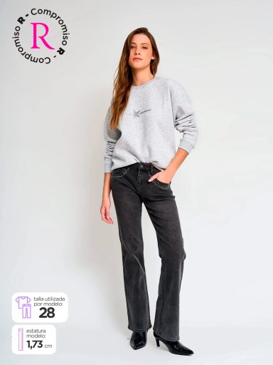 JEANS ALGODÓN REGULAR MUJER INDEX BORDE - 1